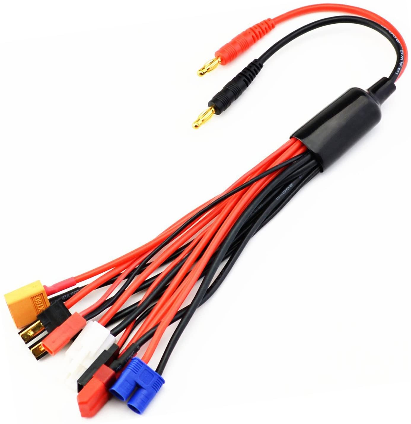 CABLE MULTI PARA CARGADOR LIPO B6 ,T, BANANA, TRX, XT60, EC3 - Imagen 2