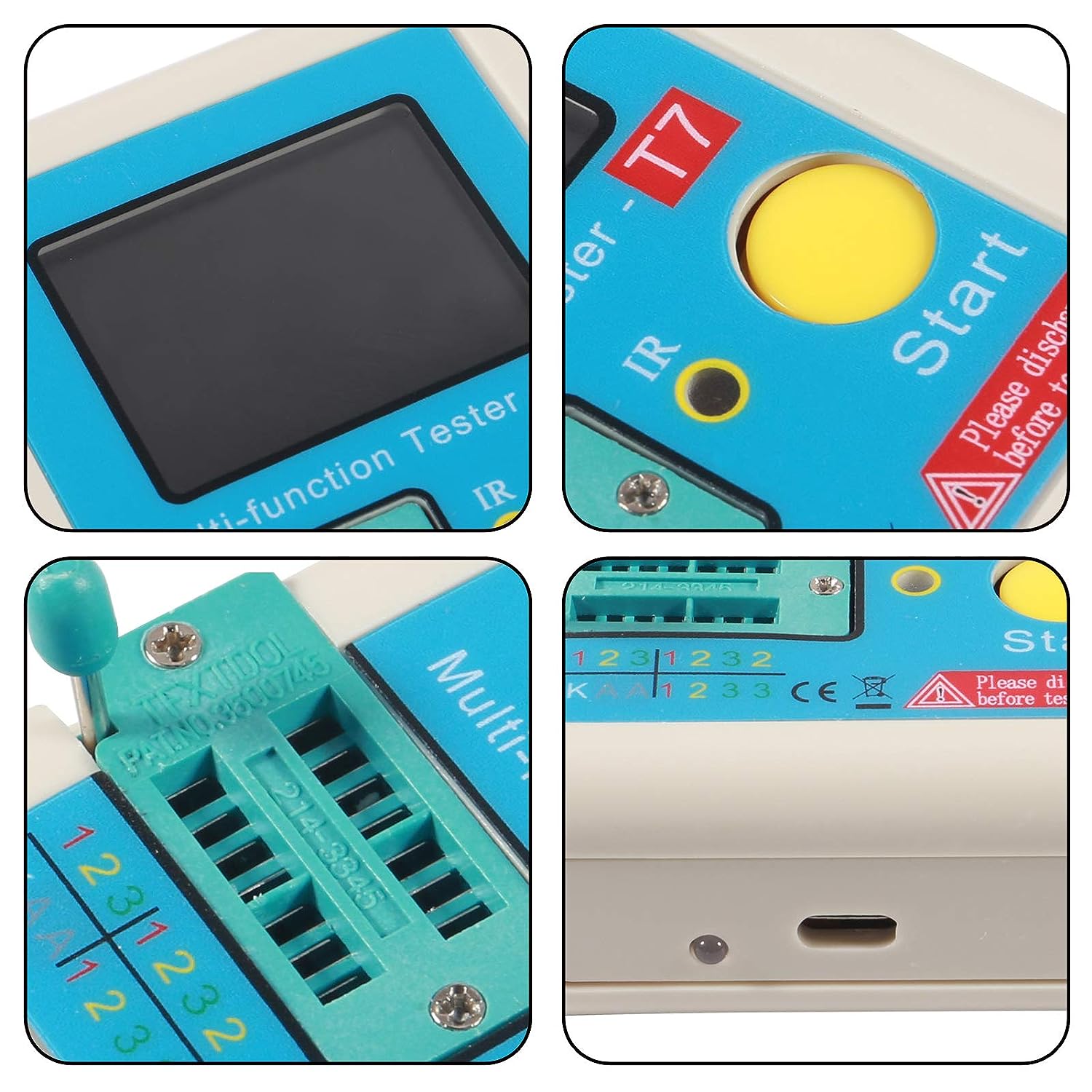 TESTER MULTIFUNCIÓN COMPROBADOR LCR-T7 RESISTENCIA, DIODO, TRIAC, CAPACITOR, INDUCTOR - Imagen 7