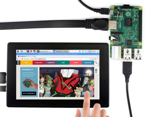 PANTALLA 7" TFT 1024*600 LCD HDMI PARA RASPBERRY PI CON CASE - Imagen 3