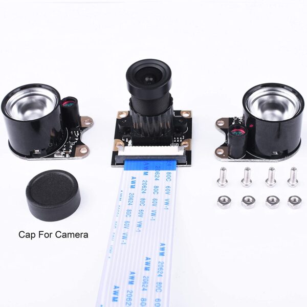 MÓDULO CÁMARA 5MPX OV5647 1080P PARA RASPBERRY + 2 LEDS INFRARROJOS - Imagen 3