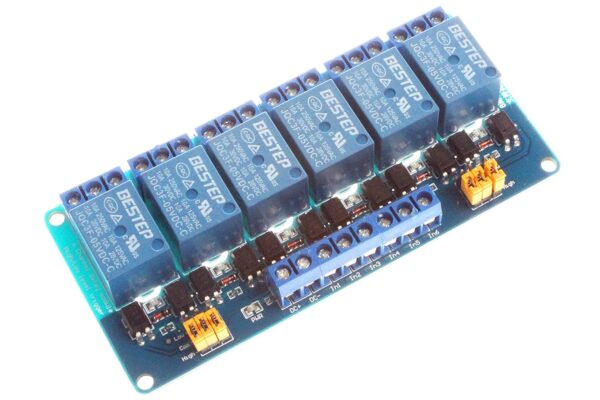 MÓDULO RELÉ 5V 6 CANALES CON OPTOACOPLADORES HIGH/LOW ALTO/BAJO - Imagen 4