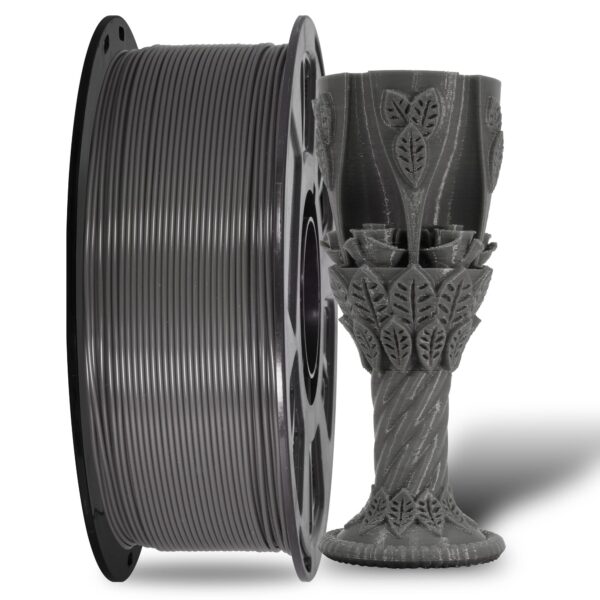 FILAMENTO PLA 1,75 PARA IMPRESORA 3D ROLLO 1KG PLOMO OSCURO