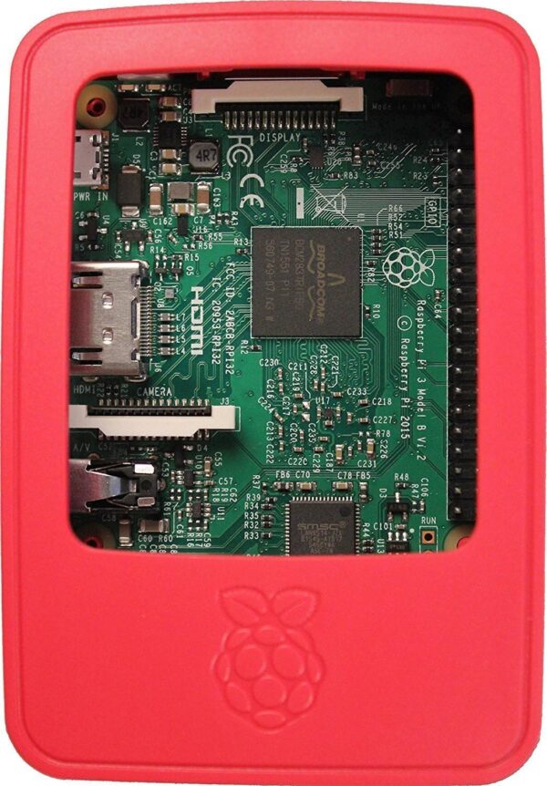 CASE RASPBERRY PI 3 B  OFICIAL ROJO Y BLANCO - Imagen 8