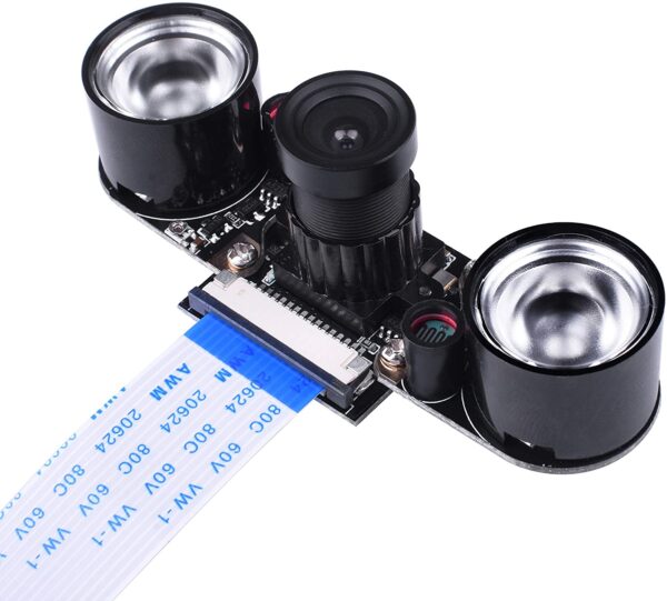 MÓDULO CÁMARA 5MPX OV5647 1080P PARA RASPBERRY + 2 LEDS INFRARROJOS