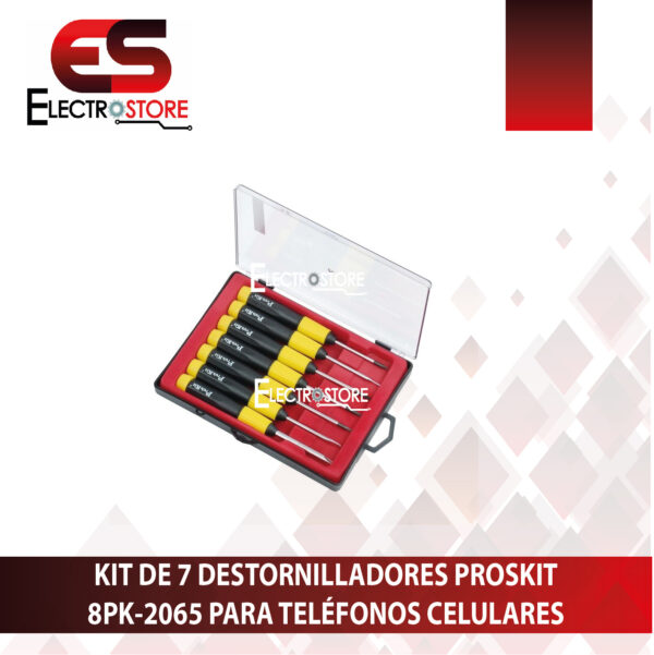 KIT DE 7 DESTORNILLADORES PRO'SKIT 8PK-2065 PARA TELÉFONOS CELULARES - Imagen 3