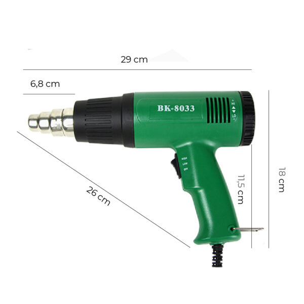 PISTOLA DE CALOR BAKU AC 100-120V BK-8033 - Imagen 5