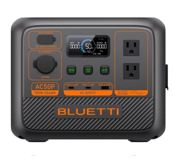 ESTACIÓN DE ENERGÍA PORTÁTIL BLUETTI AC50P | AC/DC | 700W 504Wh | 100% ORIGINAL - Imagen 2
