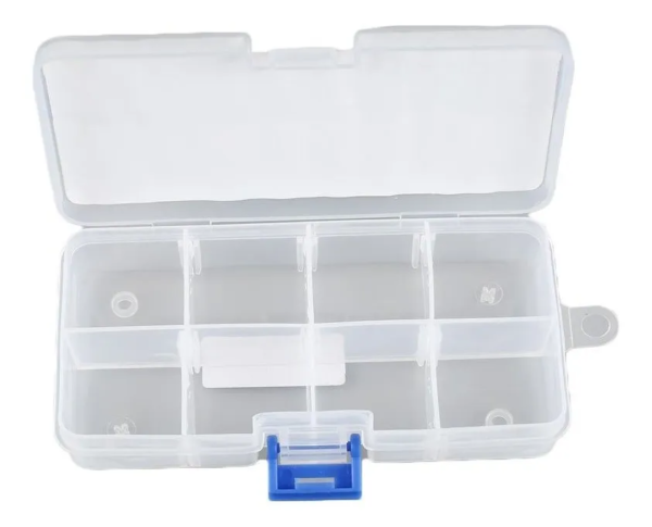 CAJA PLASTICA PEQUEÑA TRANSPARENTE 127*67*20MM