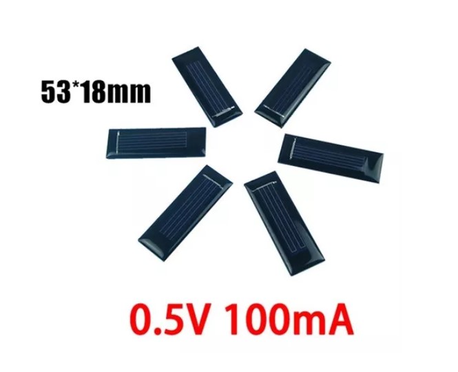 MINI PANEL SOLAR 0,5V 100MA 53*18MM - Imagen 2