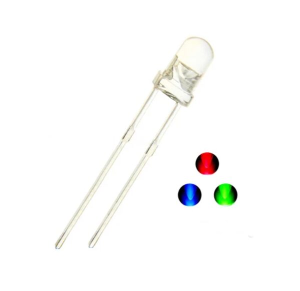 LED 5MM 2 PINES RGB FLASH CAMALEÓN MULTICOLOR