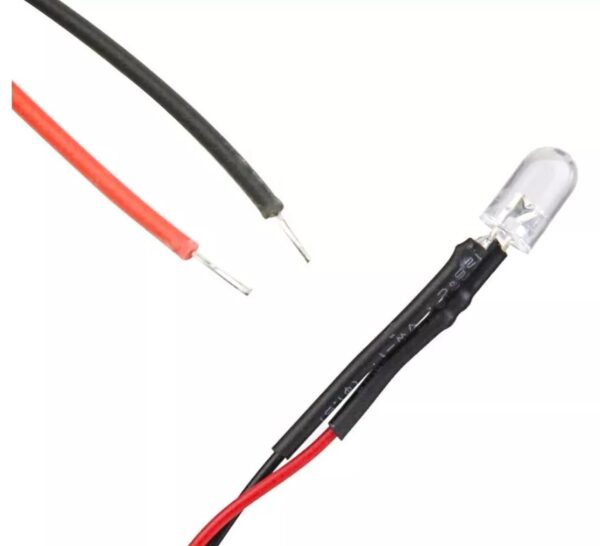 LED 5MM 12V CON CABLE 20CM ROJO - Imagen 3