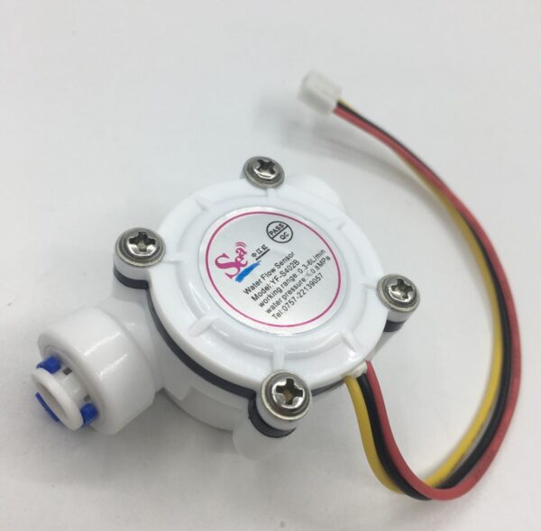 SENSOR DE FLUJO DE AGUA CAUDAL  YF-S402B G1/4 0.2-8L/MIN TUBERÍA