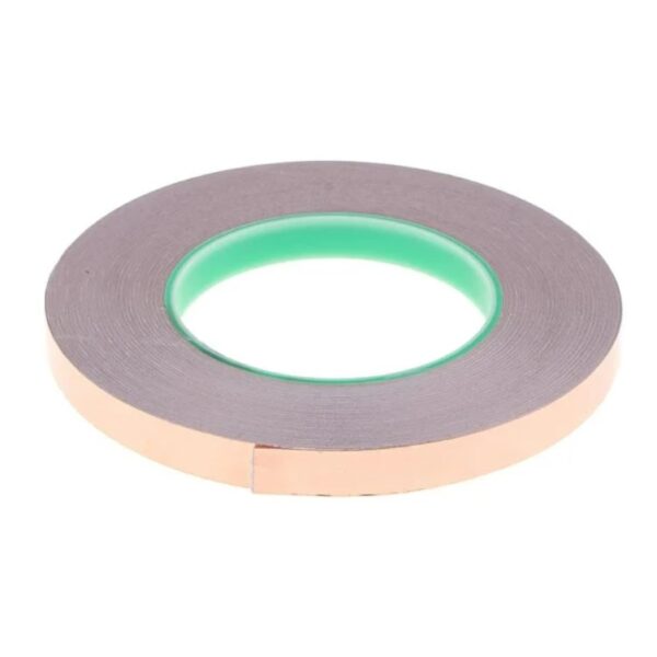 ROLLO CINTA COBRE/ALUMINIO 15MM*0,1MM 2 LADOS 20M - Imagen 2