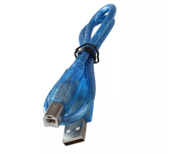 CABLE USB A USB TIPO B  50CM CELESTE ARDUINO UNO Y MEGA - Imagen 2