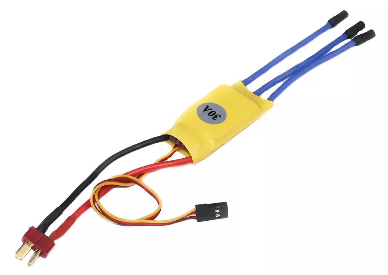 ESC 30A MOTOR BRUSHLESS HW30A CONECTOR TIPO T (DEAN) AMARILLA - Imagen 2