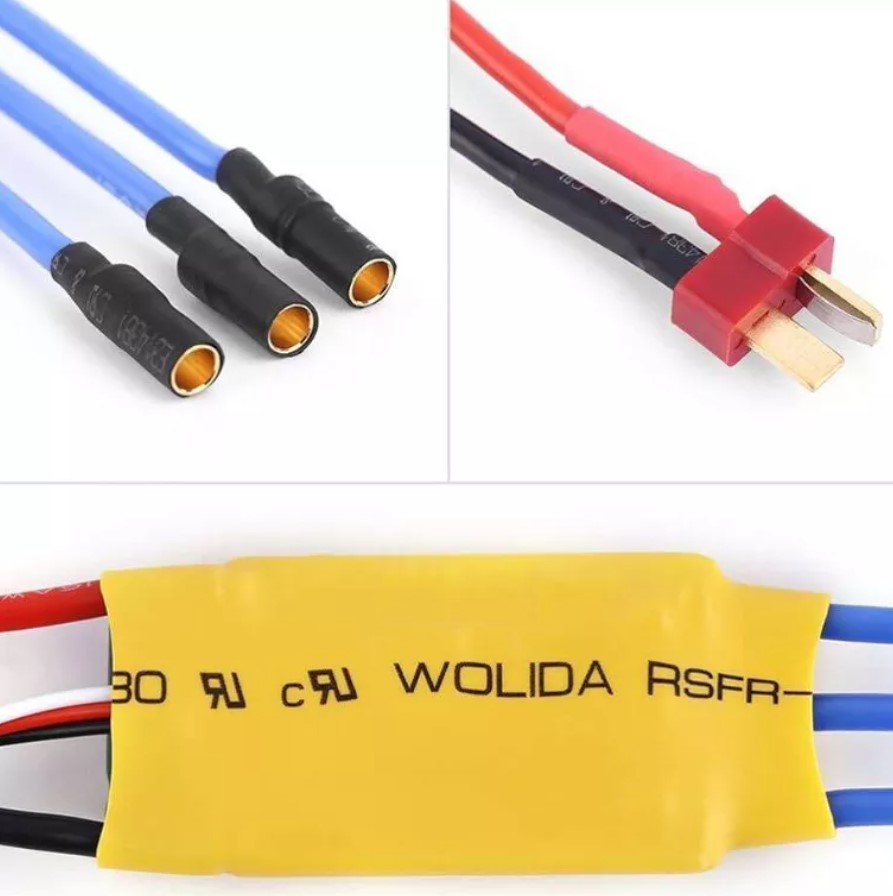 ESC 30A MOTOR BRUSHLESS HW30A CONECTOR TIPO T (DEAN) AMARILLA - Imagen 3