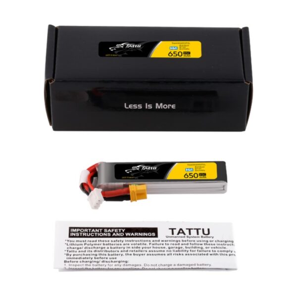 BATERÍA LIPO 2S 7,6V 650MAH TATTU  95C XT30