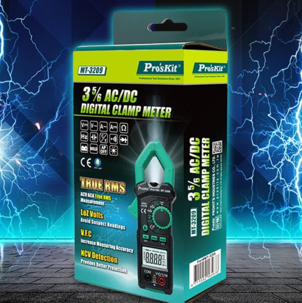 PINZA AMPERIMETRICA AC/DC DIGITAL PROSKIT MT-3209 3-5/6 - Imagen 6