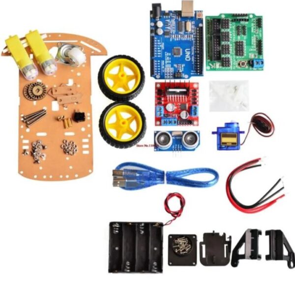 KIT ROBOT DETECTOR DE OBSTÁCULOS, ARDUINO 2WD