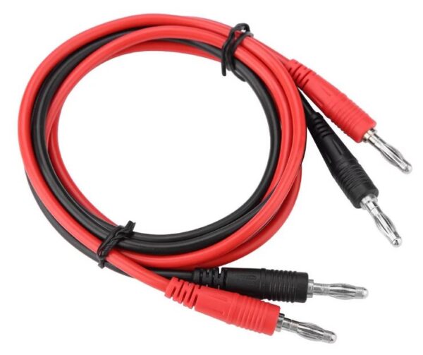 CABLE 22AWG CON PLUG BANANA - BANANA 1M ROJO Y NEGRO