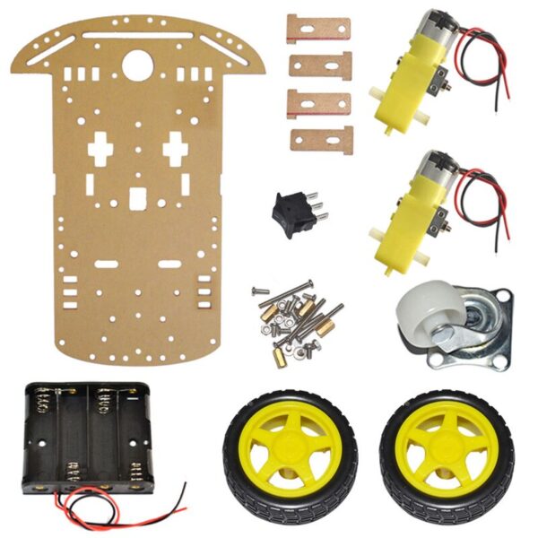 CARRO CHASIS ROBOT 1 BASE 2WD ( KIT PARA ARMAR ) - Imagen 4