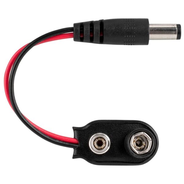 CLIP BATERÍA 9V CON CABLE Y PLUG DC005 ARDUINO UNO Y MEGA