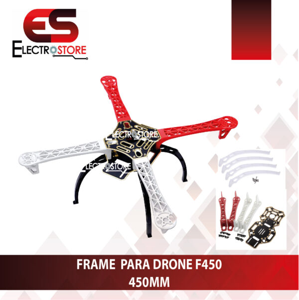 CHASIS PARA DRONE F450 CUADRACOPTERO 450MM CON  4 PATAS FRAME - Imagen 6