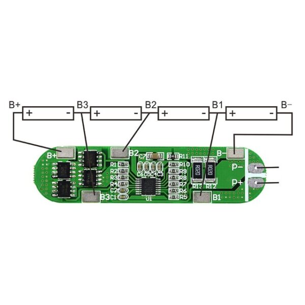 MÓDULO CARGADOR BATERÍA LITIO BMS 18650 4S 10A HX-4S-A10 - Imagen 2
