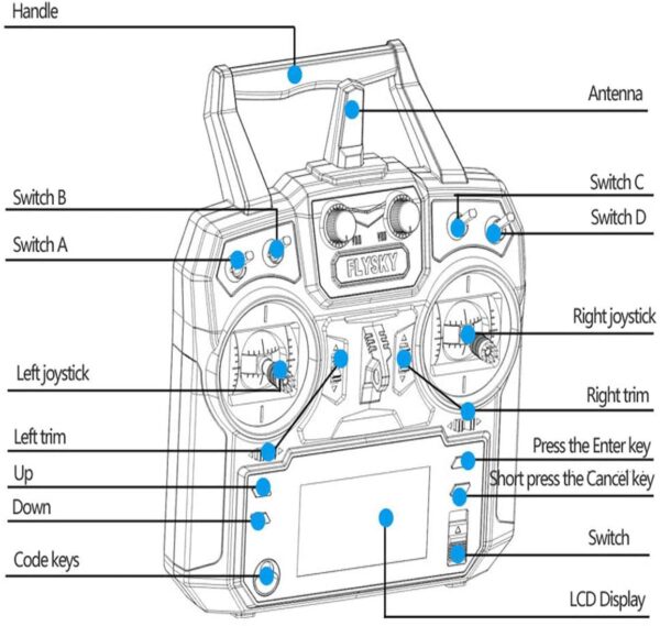 RC RADIO CONTROL FLYSKY FS-I6 6 CANALES 2,4GHZ CON RECEPTOR FS-IA6B - Imagen 6
