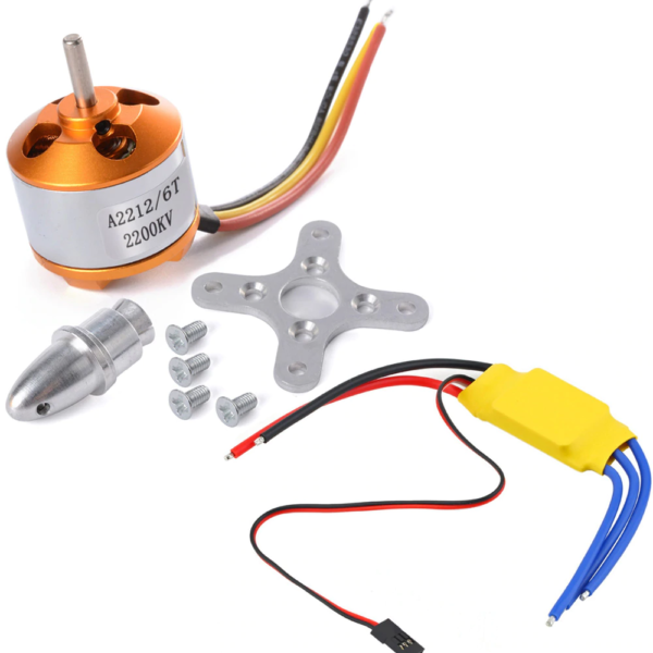 KIT MOTOR BRUSHLESS A2212 2200KV + ESC 30A HW30A