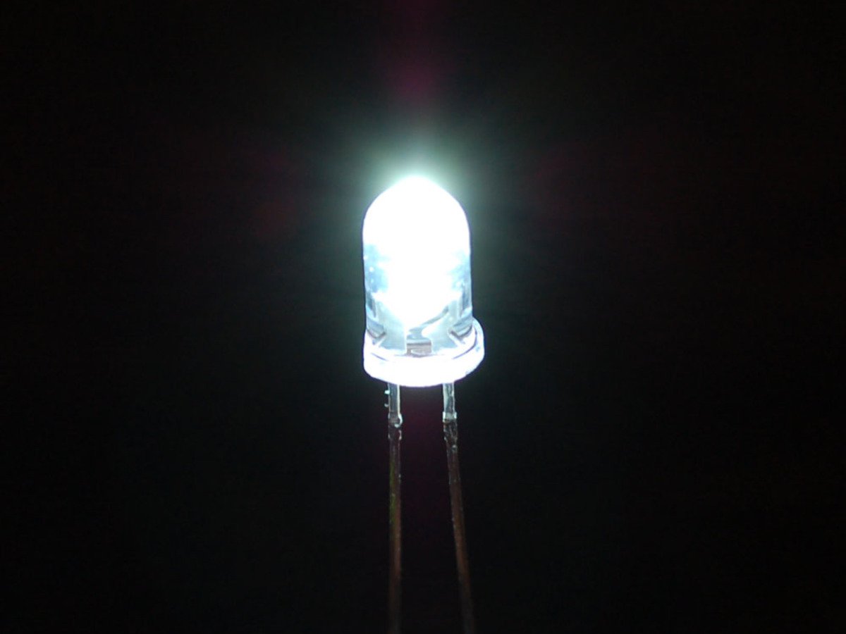 LED 5MM NORMAL BLANCO - Imagen 2