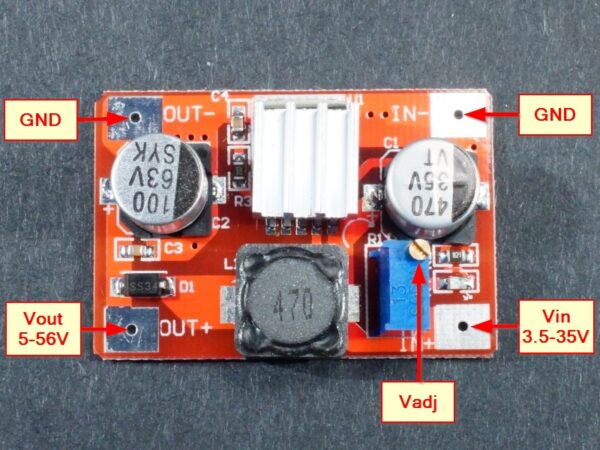 MÓDULO ELEVADOR DE VOLTAJE 5A (PICO) LM2577 AJUSTABLE STEP-UP BOOST - Imagen 4