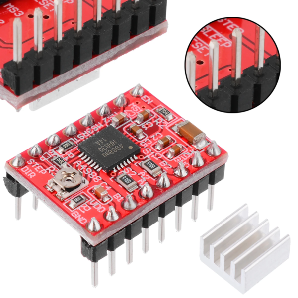 MÓDULO CONTROLADOR DE MOTOR A PASOS A4988  + DISIPADOR - Imagen 2