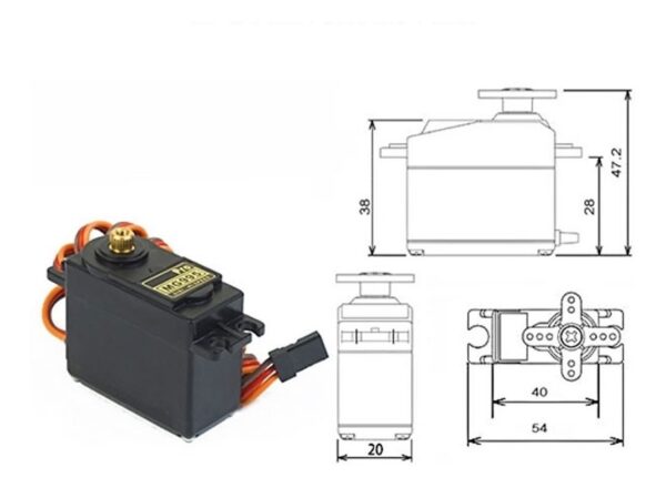 SERVOMOTOR TOWER PRO MG995 STANDARD 180° - Imagen 2