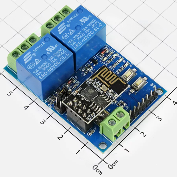 MÓDULO RELÉ 5V 2 CANALES CON WIFI ESP8266 - Imagen 2