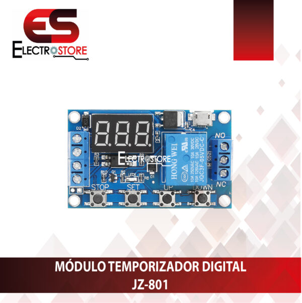 MODULO TEMPORIZADOR TIMER DIGITAL CON DISPLAY Y RELÉ 5VDC - Imagen 8