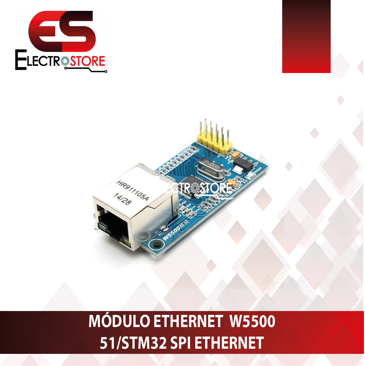 MÓDULO ETHERNET  W5500 51/STM32 SPI - Imagen 2