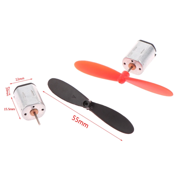 MOTOR DC SIN CAJA N20 CORELESS CON HÉLICE