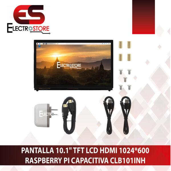 PANTALLA 10,1" TFT LCD HDMI 1024*600 CAPACITIVA PARA RASPBERRY PI - Imagen 6