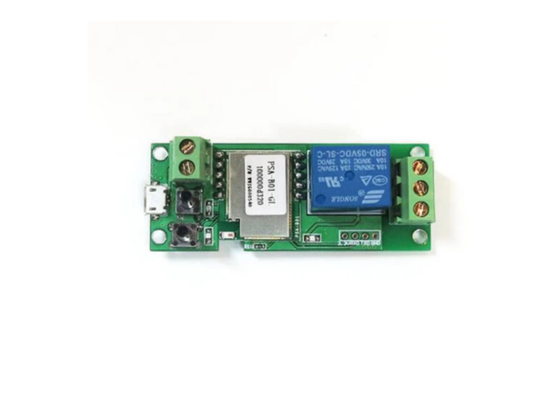 MÓDULO RÉLE 5V 1 CANAL CON WIFI PSF-B01 PARA CELULAR, PUERTA O LUCES