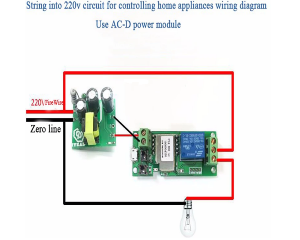 MÓDULO RÉLE 5V 1 CANAL CON WIFI PSF-B01 PARA CELULAR, PUERTA O LUCES - Imagen 5