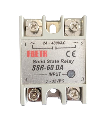 RELÉ ESTADO SÓLIDO SSR-60DA 60A INPUT 3-32VDC OUTPUT 24-480VAC