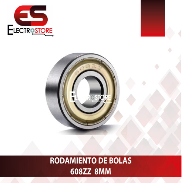 RODAMIENTO DE BOLAS 608ZZ EJE 8MM CHUMACERA - Imagen 3