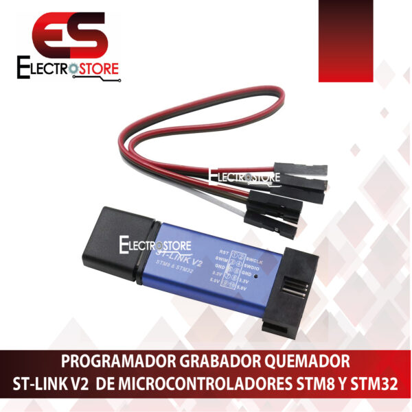 PROGRAMADOR GRABADOR QUEMADOR ST LINK V2 STM8 STM32 - Imagen 2