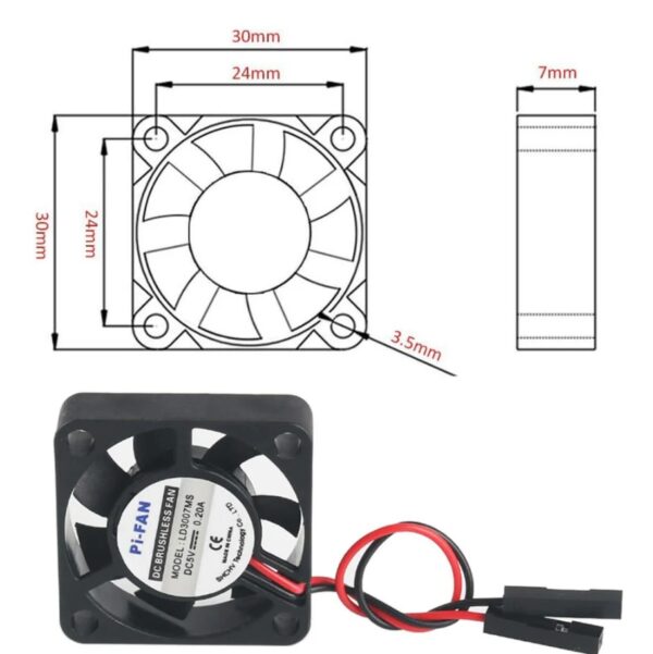 VENTILADOR 5V 3*3CM 3007 RASPBERRY PI - Imagen 5