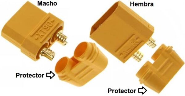 CONECTOR XT90 XT-90 PAR MACHO Y HEMBRA - Imagen 2