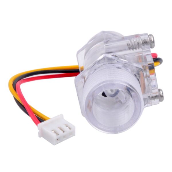 SENSOR DE FLUJO DE AGUA CAUDAL YF-S201C G1/2 DN15 1-30L/MIN TRANSPARENTE  3,5-24V - Imagen 4