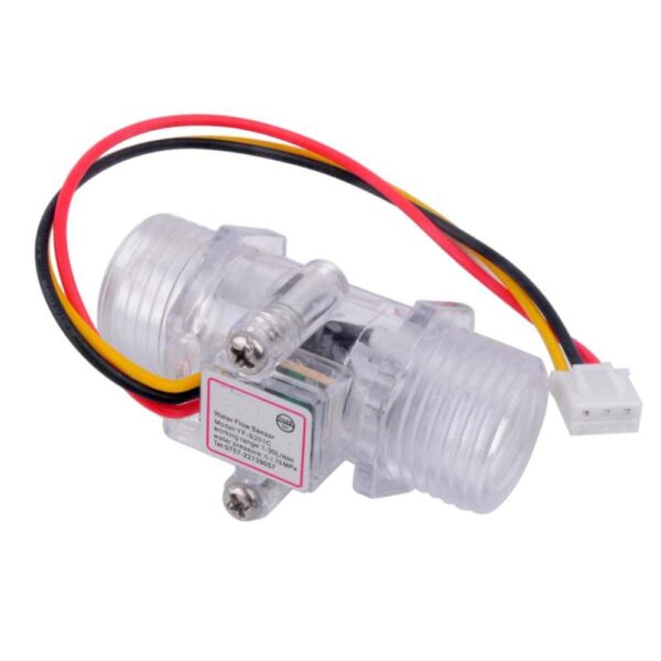 SENSOR DE FLUJO DE AGUA CAUDAL YF-S201C G1/2 DN15 1-30L/MIN TRANSPARENTE  3,5-24V