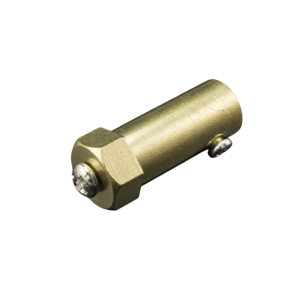 ACOPLE DE BRONCE HEXAGONAL MOTOR  DE EJE 4MM 30MM LONGITUD - Imagen 3