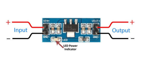 MÓDULO AMS1117 REDUCTOR DE VOLTAJE SALIDA 3,3V - Imagen 3